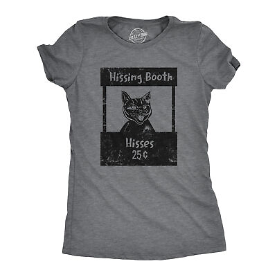 #ad Womens Hissing Booth T Shirt Funny Mean Kitten Hiss Joke Tee For Ladies