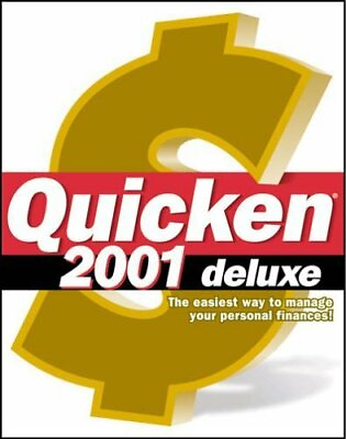 Quicken 2001 Deluxe Financial Software Windows Version CD NEW quicken 2001 2000