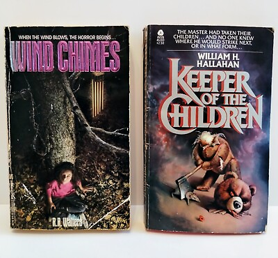 Vintage Horror Paperback Lot Of 2 WIND CHIMES KEEPER OF THE CHILDREN Zebra
