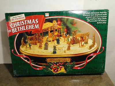 Mr. Christmas 1997 CHRISTMAS IN BETHLEHEM Animated Nativity Complete amp; Works