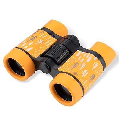 Compact Shockproof Binoculars for Kids Bird Watching 5X30 High Resolution ORANGE