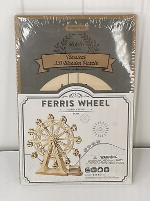 FERRIS WHEEL Model Kit 3D Laser Cut Wooden Big Wheel Puzzle DIY Craft Fun Fair