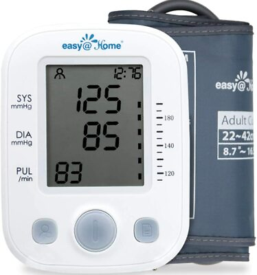 Easy@Home Digital Blood Pressure Monitor Upper Arm with Pulse Rate EBP 020