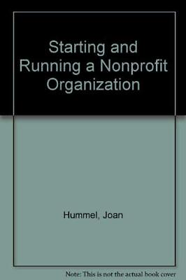 #ad STARTING AND RUNNING A NONPROFIT ORGANIZATION By Joan M. Hummel *Mint Condition*