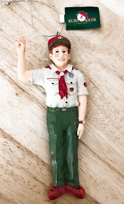 #ad 2007 Kurt S. Adler Boy Scout Christmas Ornament Scouting Three Fingers NEW