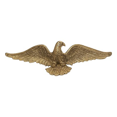 Solid Brass Eagle Sculpture Wall Art for Above Door Home American Heavy