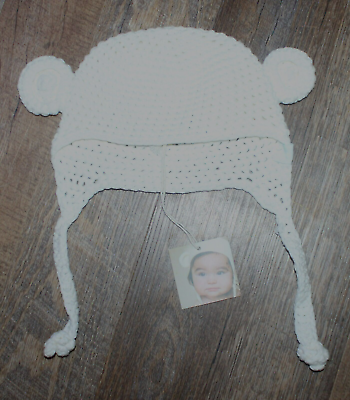 #ad Beba bean crochet knit baby hat 3 6 months