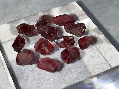 #ad Purple Rhodolite Garnet. Natural 38.35 ctw 12 gems Red Rare High Clairity
