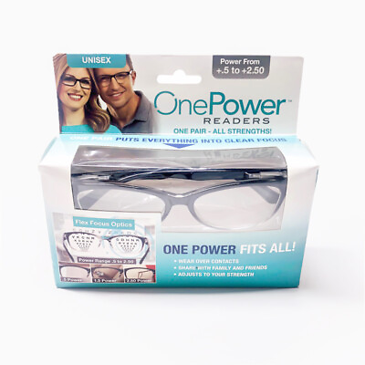 One Power Auto focus Reading Glasses Readers Dial Vision Optic .5 2.5x Strength