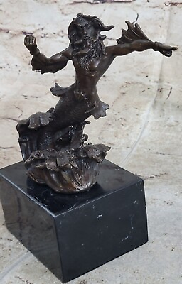 Handcrafted bronze sculpture SALE Art Zeus Or Original Poseidon Signed Sale