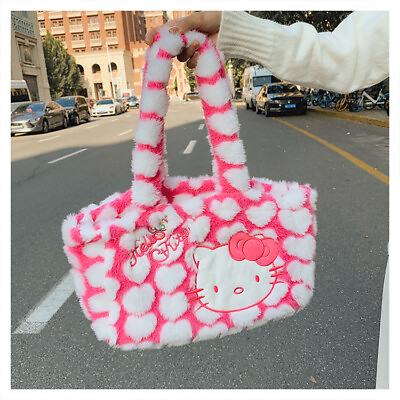 Ladies Girl Hello Kitty Handbag Soft Travel Shoulder Bag Large Storage Bag Gift