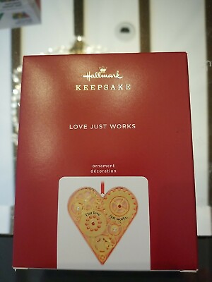 #ad LOVE JUST WORKS HEART GEARS 2020 Hallmark Ornament Free shipping MIB