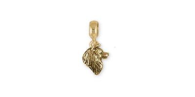 #ad Sheltie Jewelry 14k Gold Handmade Sheltie Charm Slide SH16H PNSG