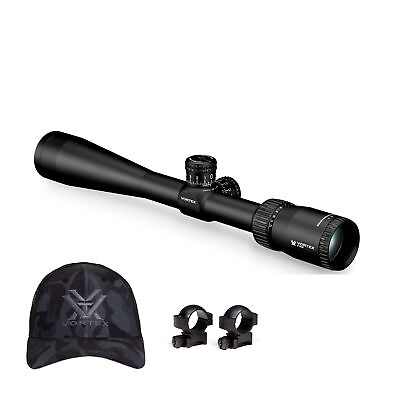 Vortex Diamondback Tactical 4 12x40 Riflescope with 1 In Scope Rings and Hat