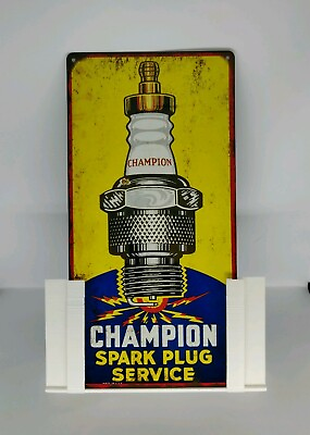 Champion Spark Plug Metal Sign Advertising Repro Garage Shop 6x12quot; 60196