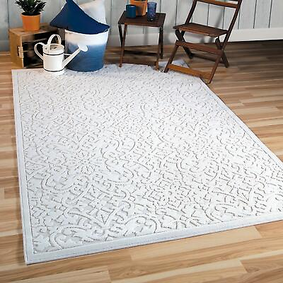#ad RUGS AREA RUGS OUTDOOR RUGS INDOOR OUTDOOR CARPET COOL 8x10 WHITE 5x7 PATIO RUGS