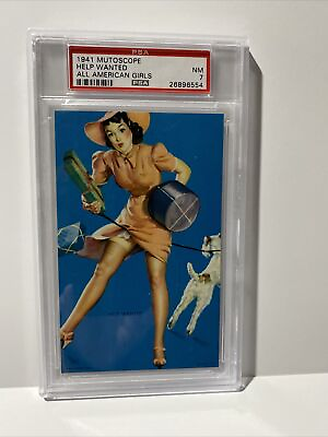 Mutoscope WWII Pinup All American Girls 1941 Help Wanted PSA Graded NM 7