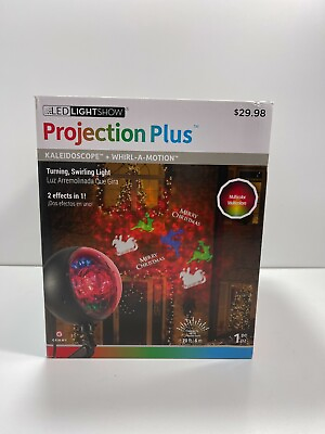 GEMMY XMAS LED LIGHT SHOW PROJECTION PLUS KALEIDOSCOPE AND WHIRL A MOTION