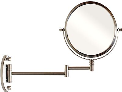 #ad Wall Mount Extendable Mirror 8 Inch Double Sided with 7X Magnification Nickel