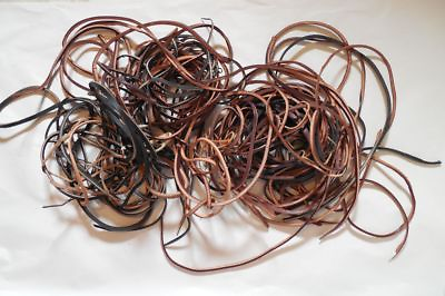 2 lbs LOT of Harness Leather STRAPS amp; STRINGS Scraps Pieces DIY Crafts etc