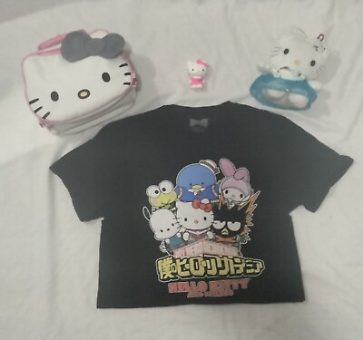 #ad Lot Of 6 Hello Kitty Items Collectable Shirt Plush And Fedoras