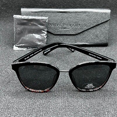 #ad Prive Revaux The Jaclyn WR7M9 Sunglasses Black Fade Tort Pol 54 19 145 NWOT