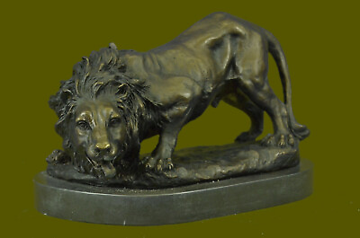 Statue Lion Lioness Art Deco Style Art Nouveau Style Bronze Hot Cast Signed Sale