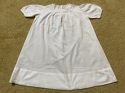 #ad Vintage Victorian Baby White Batiste French Dress Handmade Embroidery France