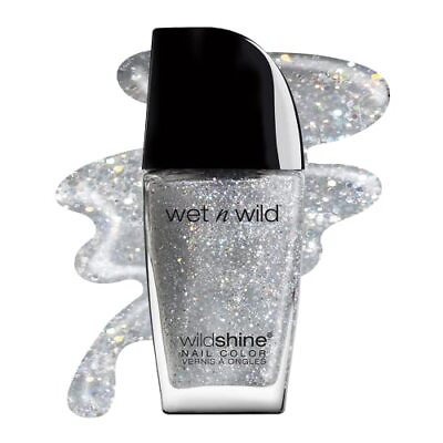 wet n wild Wild Shine Nail Polish Kaleidoscope Glitter Top Coat Nail Color