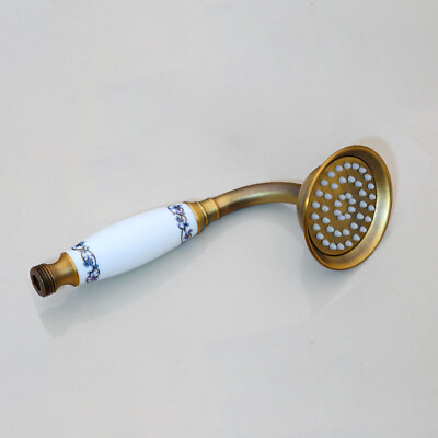 Antique Brass amp;Ceramic Telephone Style Bathroom Hand Held Shower Head
