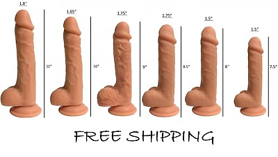 #ad Silicone Suction Cup Dildo Realistic Huge Cock Women Sex Toys Thick Dong NEW