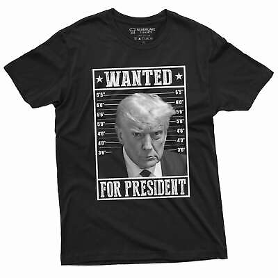 Trump shirt Wanted for President rea Mugshot DJT Tee shirt Republican party tee