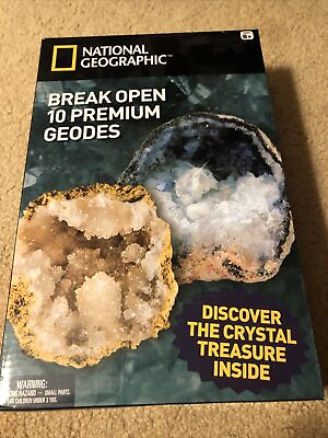 Discovery Mindblown Geode Crack Open Kit Mystery Crystals 10 Pieces Educational