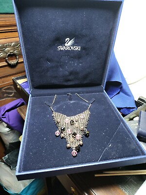 Genuine Swarovski Fit Bib Necklace Mesh With Beads