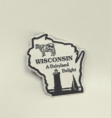 #ad Wisconsin Refrigerator Magnet Flexible Rubber Magnet A Dairyland Delight