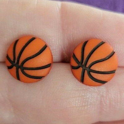 #ad Basketball Slam Dunk Stud Studded Earrings Small 1 Pair Curry James Unique