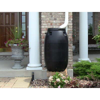 Rain Barrel Water Storage 55 Gallon Heavy Outdoor Garden Collection Terra Cotta