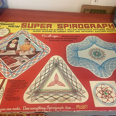 Vintage 1969 Kenner Super Spirograph Plus #2400 *AS PICTURED*Missing Some Pieces