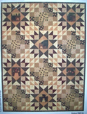 #ad Kaleidoscope Stars pieced block quilt pattern