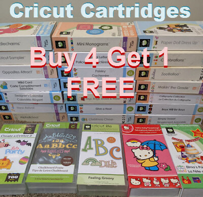 🔥 New Used Cricut Cartridges 🔥 Make your Own Crafting Lot 🔥Buy 4 get 1 FREE🔥