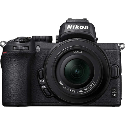 Nikon Z50 DX Mirrorless Camera Body w NIKKOR Z DX 16 50mm f 3.5 6.3 VR Lens