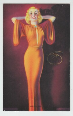 #ad 77403 OLD MUTOSCOPE GLAMOUR GIRLS quot;LADY IN REDquot;