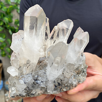 #ad 1.3lb Natural Clear Quartz white Quartz Crystal Cluster Mineral Specimens Heali