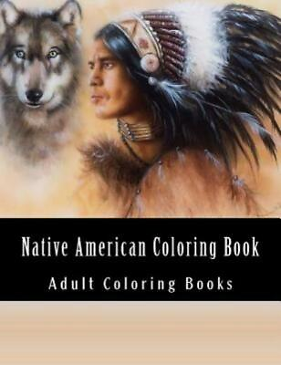 #ad Native American Coloring Book For Adults: Beautiful One Sided Native Americ...