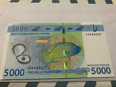 French pacific 5000 francs tahiti Caledonia UNC Polynesia Polynésie caledonie