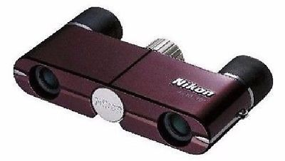 Nikon Binoculars Elegant Compact 4x10 DCF Roof Prism Wine Red from Japan