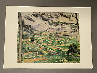 #ad Paul Cezanne Mont Sainte Victoire Painting Postcard Unposted Art Artist LACMA