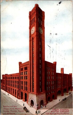 Postcard Grand Central Station Chicago 1911