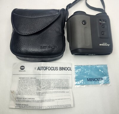 #ad Minolta Digital Autofocus 8x22 6.5 Compact Binoculars w Case Manual