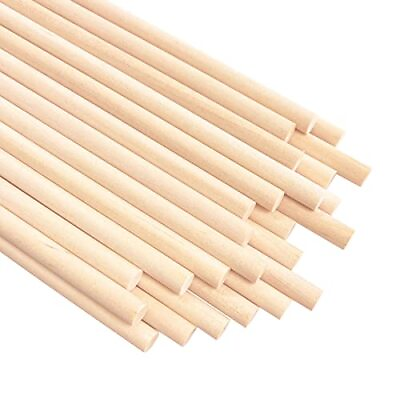 25PCS Dowel Rods Wood Sticks Wooden Dowel Rods 1 4 x 12 Inch Precut Dowels